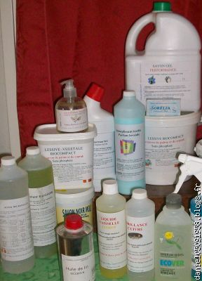 Quelques produits d'entretiens naturels .